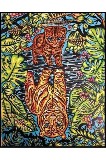 Kolorowanka welwetowa Kocia natura 47x35cm
