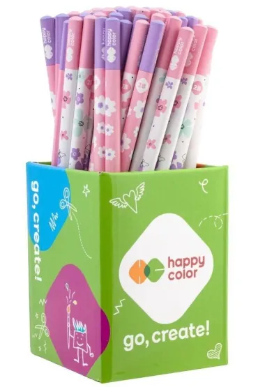 Happy Color O��wek tr�jk�tny 2B Pearl flower (72 szt) w kubku