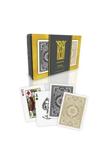 Karty Poker zestaw czarno-z�ote Quint
