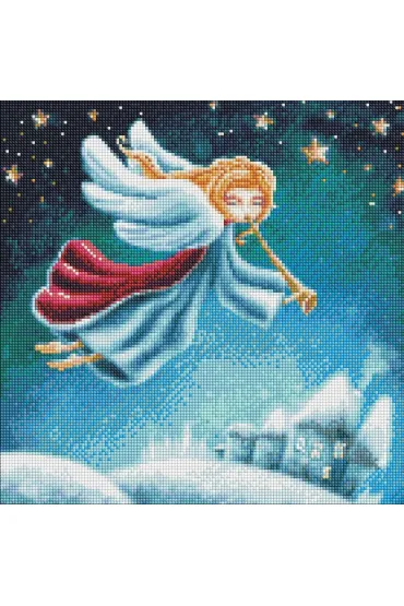 Diamentowa mozaika - �wi�teczny Anio� 40x40cm Ideyka