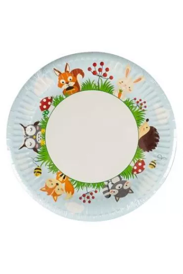 Arpex Talerze papierowe Le�ne zwierz�tka 18cm 8 szt.