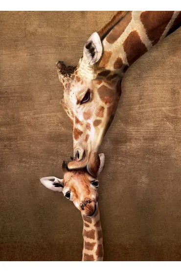 Puzzle 500 el. Giraffe Mother's Kiss Eurographics