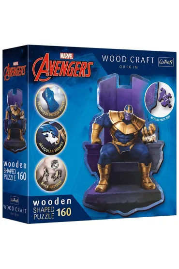 Puzzle drewniane 160 el. Avengers Thanos na Tronie Trefl