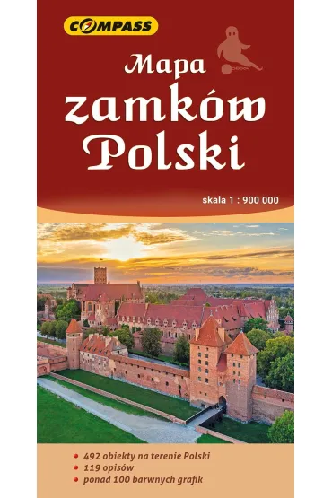 Mapa zamk�w Polski skala 1 : 900 000