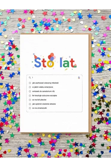 Nadwyraz.com Kartka Urodziny - sto lat