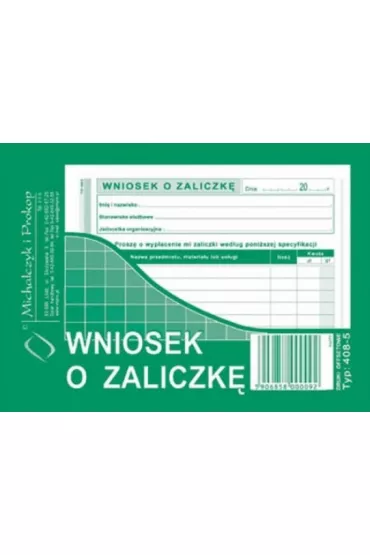 Michalczyk i Prokop Wniosek o zaliczk�