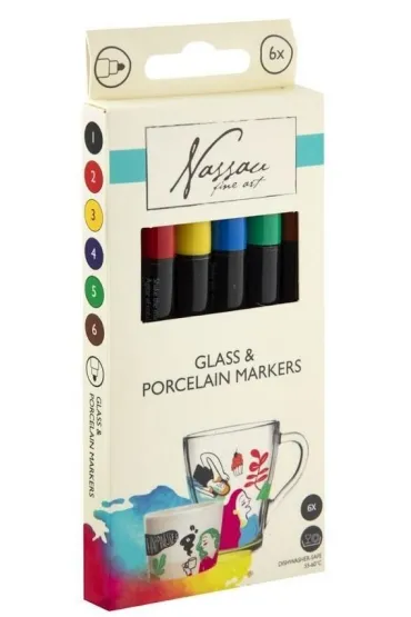 Grafix Markery do szk�a i porcelany 6 szt.