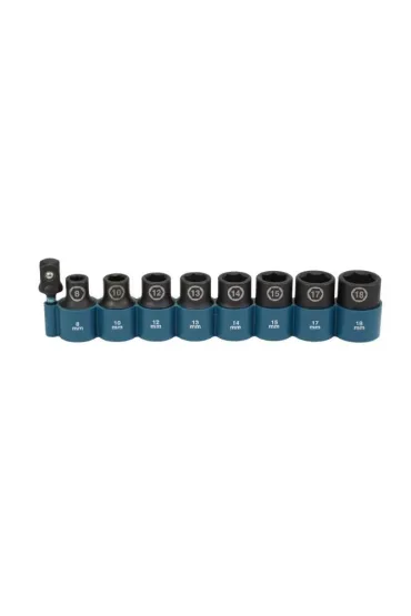 Makita Zestaw nasadek udarowych 1/2" 8-18mm 9 szt.