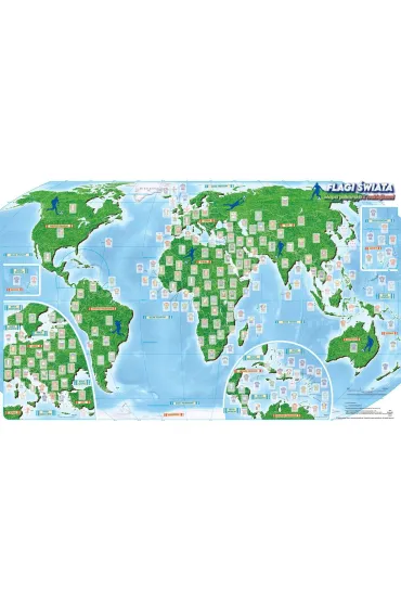 MAPA SWIATA FLAGI PILKARSKIE NAKL 98X60CM B/C 1