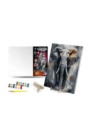 Qbee Malowanie po numerach - Majestatyczny s�o� 40x50cm