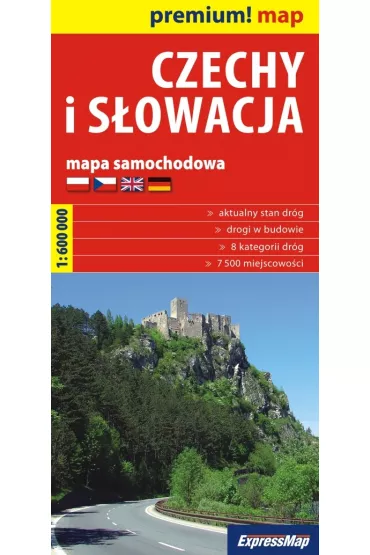Czechy i S�owacja mapa samochodowa 1:600 000