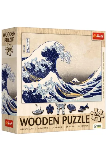 Puzzle drewniane 200 el. Wielka Fala w Kanagawie Trefl