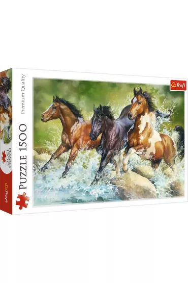 Puzzle 1500 el. Trzy dzikie konie Trefl