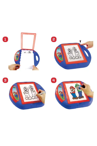Projektor rysunkowy Super Mario z szablonami i stemplami CR310NI