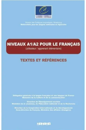 Niveau A1 et niveau A2 pour le francais - Beacco Jean-Claude