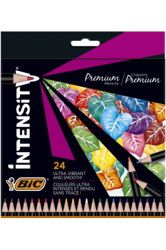 Bic Kredki owkowe Intensity Premium w pudeku 24 kolorw