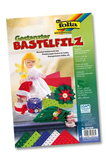 Folia Paper Filc dekoracyjny �wi�ta 5 ark.