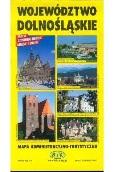 Mapa administracyjno-turystyczna Wojew�dztwo dolno�l�skie 1:270000