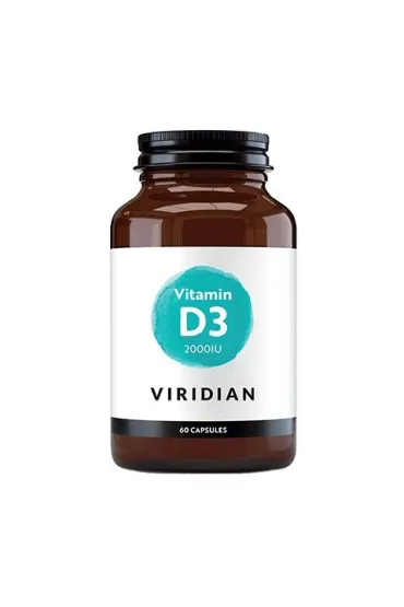 Viridian Witamina D3 2000IU (wegan)  - suplement diety 60 kaps.