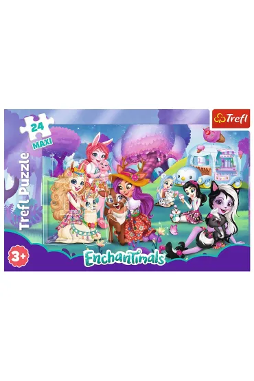 Puzzle maxi 24 el. Weso�y �wiat Enchantimals Trefl