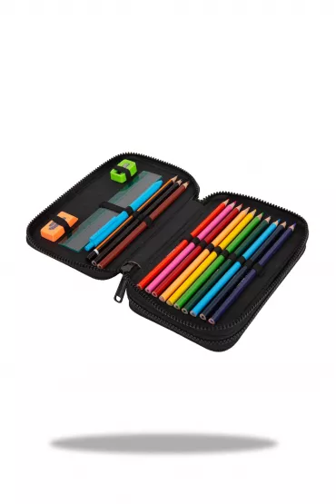 CoolPack Pi�rnik podw�jny z wyposa�eniem Jumper 2 Daisy Black