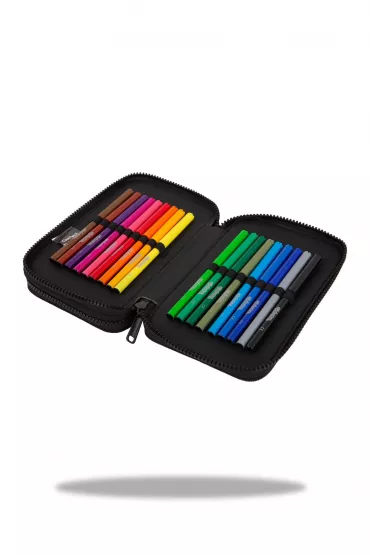 CoolPack Pi�rnik podw�jny z wyposa�eniem Jumper 2 Daisy Black