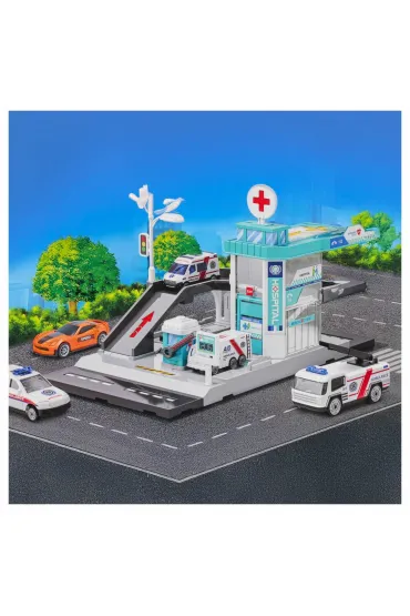 Parking Pogotowie z akcesoriami metalowy 571414 Mega Creative