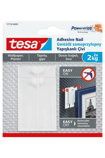 Tesa Gw�d� samoprzylepny bia�y do tapet 2kg 2 szt