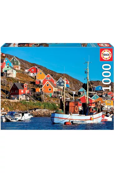 Puzzle 1000 el. Skandynawskie domy Educa