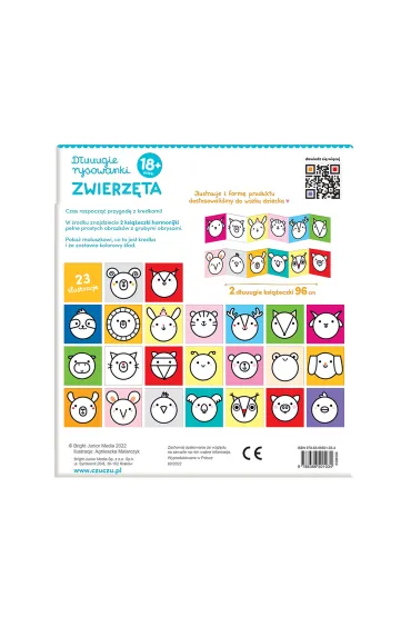 CzuCzu D�uuugie rysowanki Chwytam kredk� Zwierz�ta 18mies.+