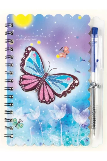 Centrum Notes na spirali z d�ugopisem Butterfly 30 kartek