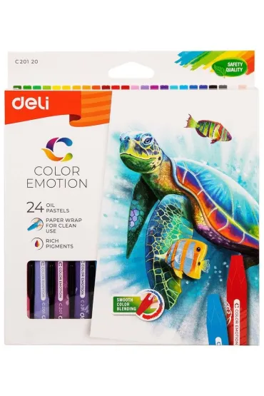 Deli Pastele olejne Color Emotion 24 kolory 24 szt.
