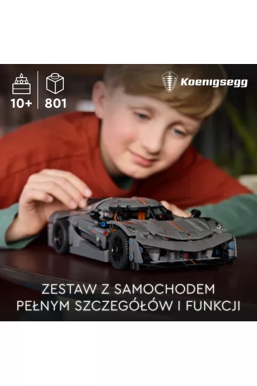LEGO Technic Szary hipersamochd Koenigsegg Jesko Absolut 42173