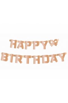Godan Girlanda B&C Happy Birthday metaliczna 11x160 cm rowo-zota