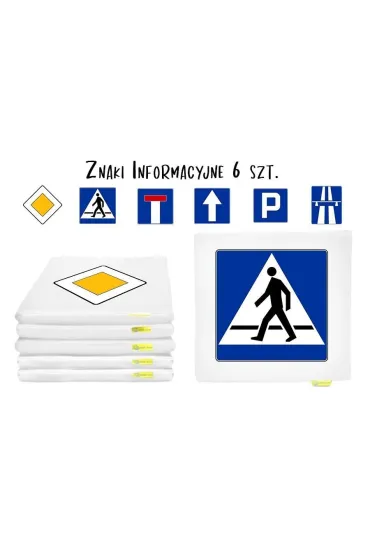 Poduszki Znaki Drogowe 3cm 6 szt Akson