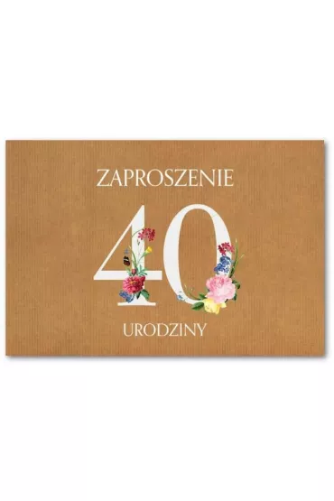 Trend Zaproszenie Urodziny 40 ZT38 10 szt.