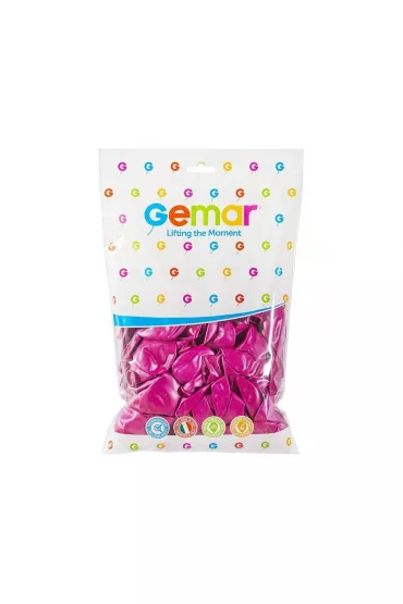 Godan Balony metaliczne ciemnor�owe 30cm