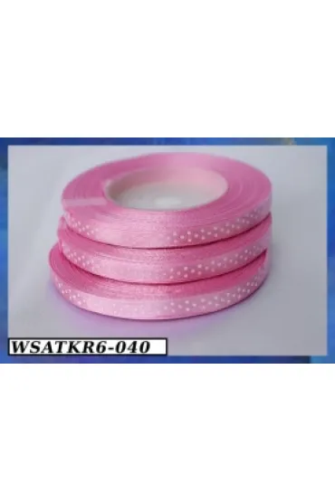 Pogotowie Florystyczno �lubne Wst��ka satynowa w kropki 6mm/22mb