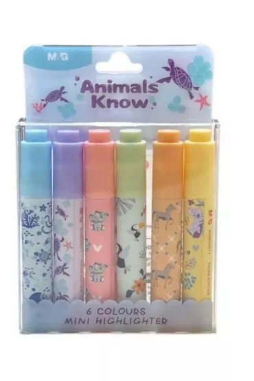 Happy Color Zakre�lacze mini Animals Planet 6 szt.