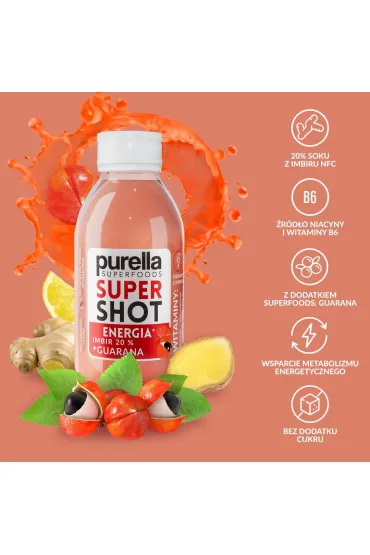 Purella Super Shot Energia imbir + guarana 100 ml
