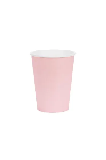 PartyDeco Kubeczki papierowe jasny r�owy 250ml 6 szt