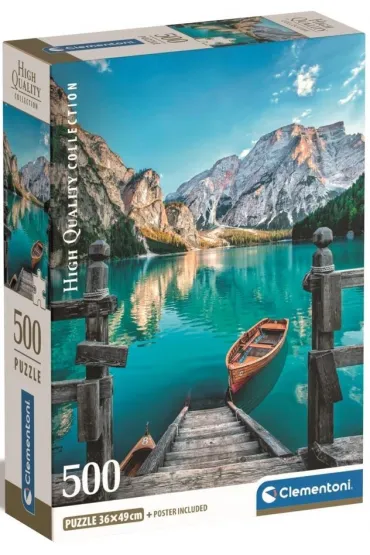 Puzzle 500 el. Compact Braies Lake Clementoni
