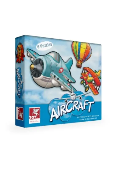 Puzzle - 6 obrazk�w statk�w powietrznych Toy Kraft