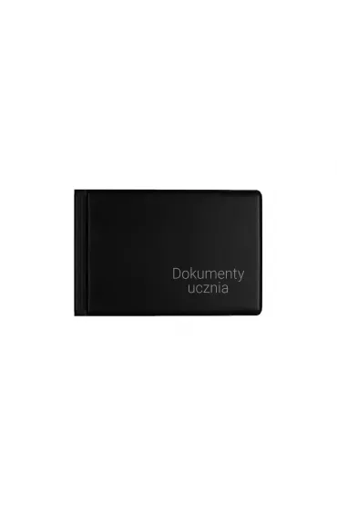 Ok�adka na dokumenty ucznia PVC ma�a czarna BIURFOL OD-12-01