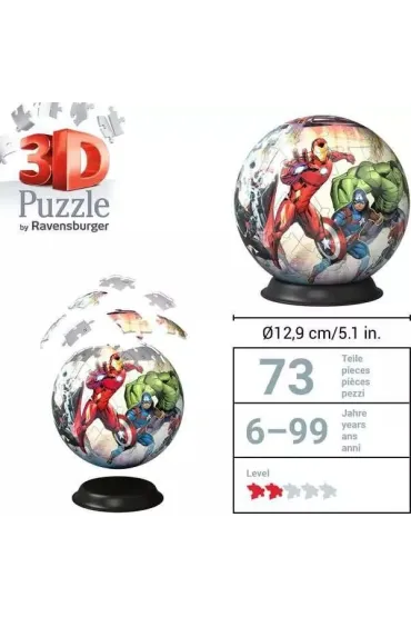Puzzle 72 el. 3D Marvel Avengers Ravensburger