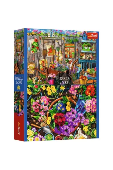 Puzzle 2x500 el. Prace w ogrodzie Trefl