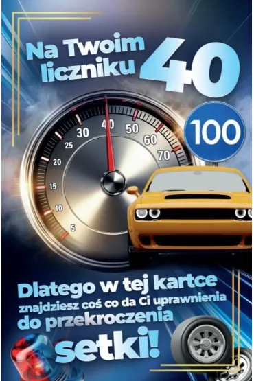 Yeku Karnet Prawo Jazdy 40 urodziny m�skie