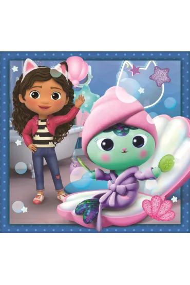 Puzzle 3x48 el. SuperColor. Koci Domek Gabi Clementoni