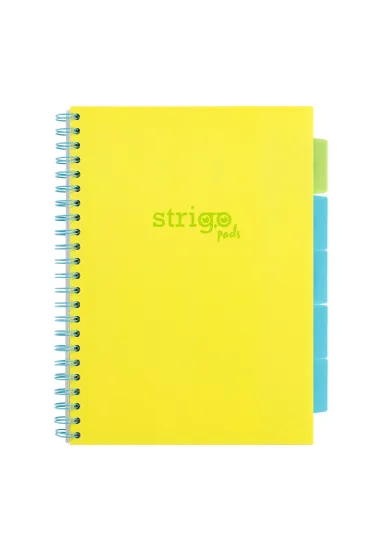 Strigo Ko�ozeszyt Pads A4 Neon ��ty kratka 100 kartek