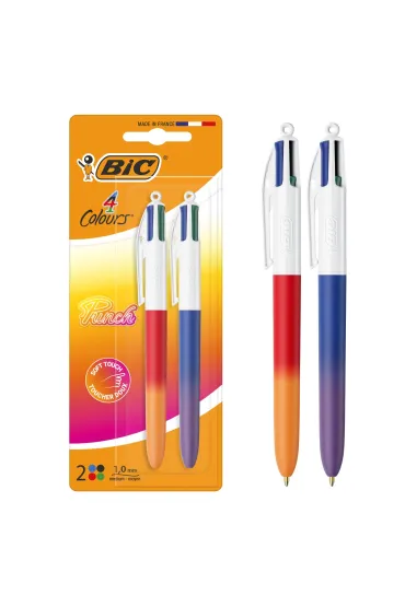 D�ugopis 4 Colors Punch Rainbow 1mm mix 2 szt BIC